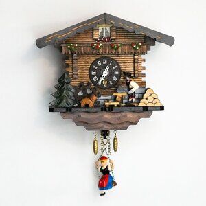 NIB Vintage Authentic German Black Forest Mechanical Cuckoo Clock w/Swiss Music